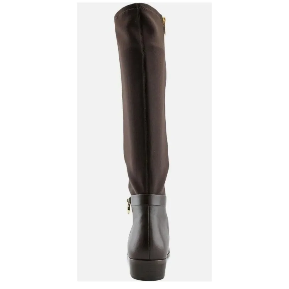 Michael Kors Hamilton Brown Leather Knee High Riding Boots 6M